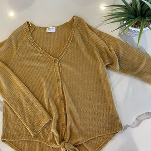 Long Sleeve Waffle Shirt